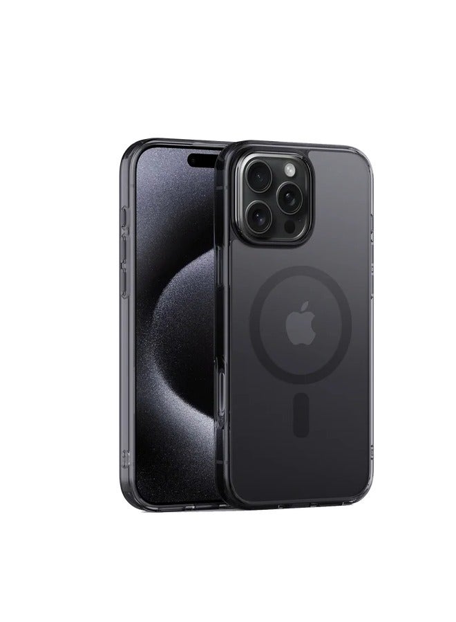 ACLIX Super Slim Magnetic Case for iPhone 16 Pro [Shockproof & Slim] Matte Hard Back Cover with high-Grade Protection | Black - Image 1